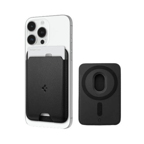 حامل بطاقات Spigen Valentinus MagSafe (MagFit) - أسود