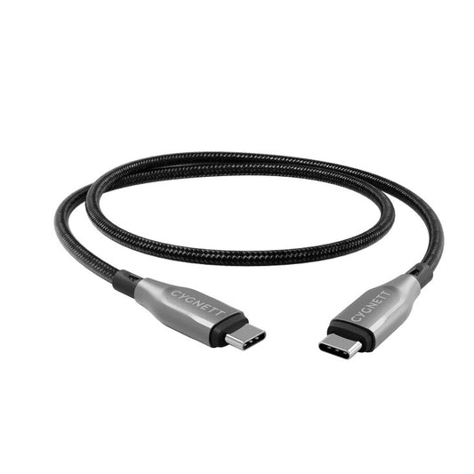 كابل Cygnett Armoured USB-C إلى USB-C (USB 2.0) بطول 1 متر - أسود