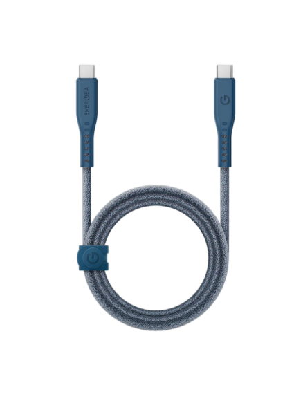 كابل ENERGEA Flow من USB-C إلى USB-C بقدرة 240 واط وطول 1.5 متر - أزرق