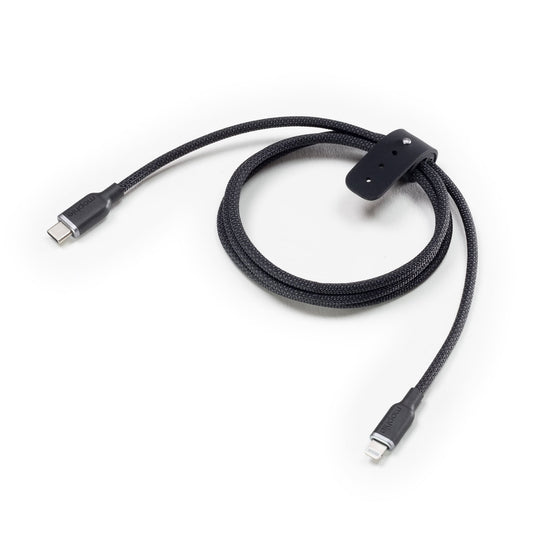 كابل Mophie Charge Stream مضفر من USB-C إلى Lightning بطول 3 أمتار – أسود