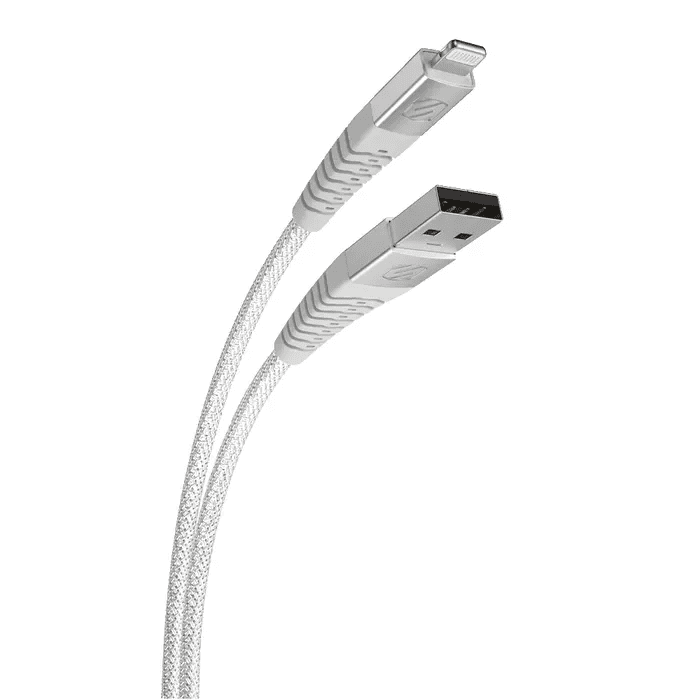 Scosche StrikeLine Heavy-Duty USB-A to Lightning Cable 10ft (3M) - White