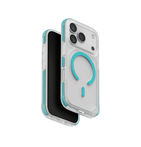 Uniq Combat Active Triple-Layered Rugged Protective Case for iPhone 17 Pro - Clear/Turquoise