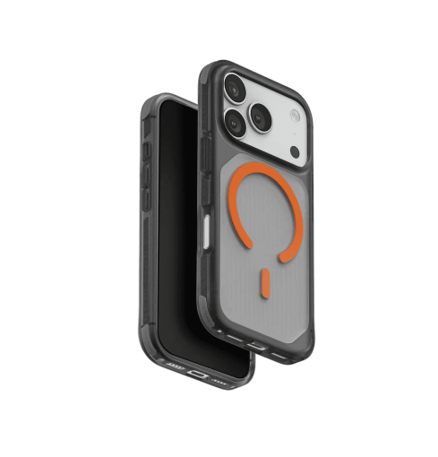 Uniq Combat Active Triple-Layered Rugged Protective Case for iPhone 17 Pro - Smoke/Orange