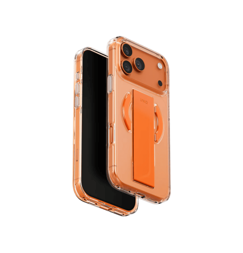 Uniq Heldro Air Slim FlexGrip Case with Magnetic Charging for iPhone 17 Pro Max - Volt Orange