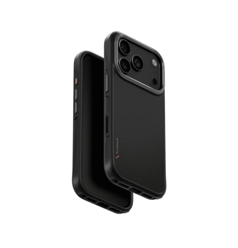 جراب UniQ Keva Tough الواقي من ألياف الأراميد لهاتف iPhone 17 Pro - أسود