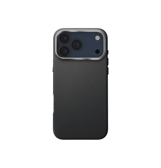 جراب UniQ Lyden الفاخر من الجلد الصناعي لهاتف iPhone 17 Pro Max - أسود