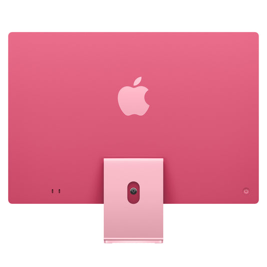 Back view showing the pink aluminum housing of the 24-inch iMac M4 256GB from Tradeline.