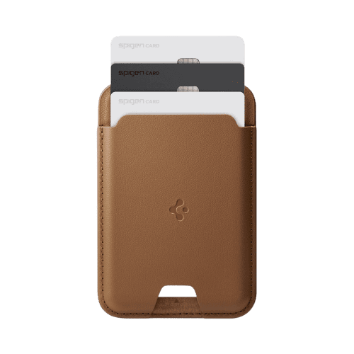 حامل بطاقات Spigen MagSafe طراز Valentinus | يتسع لـ 3 بطاقات (MagFit) - بني