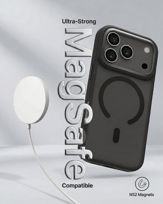 infyty MODO Frosted Soft Touch Case with Metallic Accents for iPhone 18 Pro Max - Black