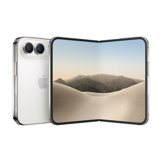 Front and back view display of the iPhone Duo 2TB Star White available at Tradeline.