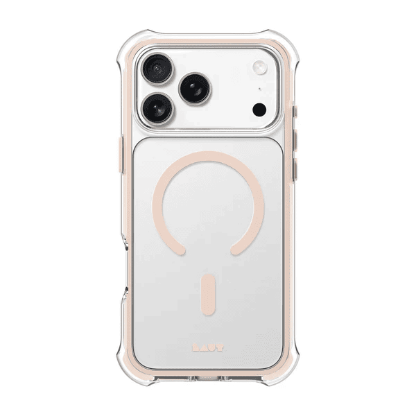 Rear view of the heavy-duty Laut AERO PROTECT case for iPhone 17 Pro Max in Saddle Brown finish available at Tradeline.
