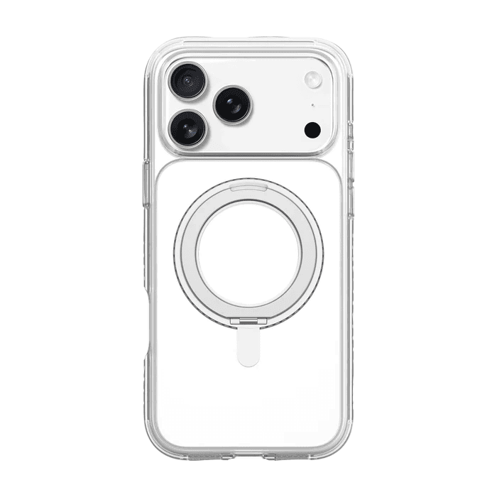 Rear view of the clear Laut CARBON MATTER protective phone cover for iPhone 17 Pro Max in Crystal available at Tradeline Egypt.