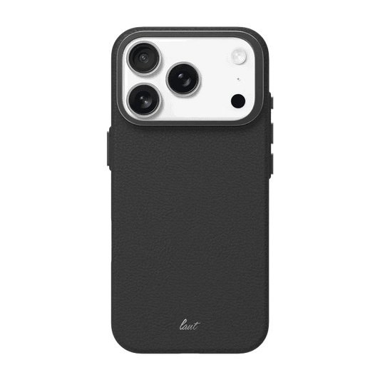 Rear view of the durable Laut LUXEDGE armor case for iPhone 17 Pro Max in Slate Black available at Tradeline.