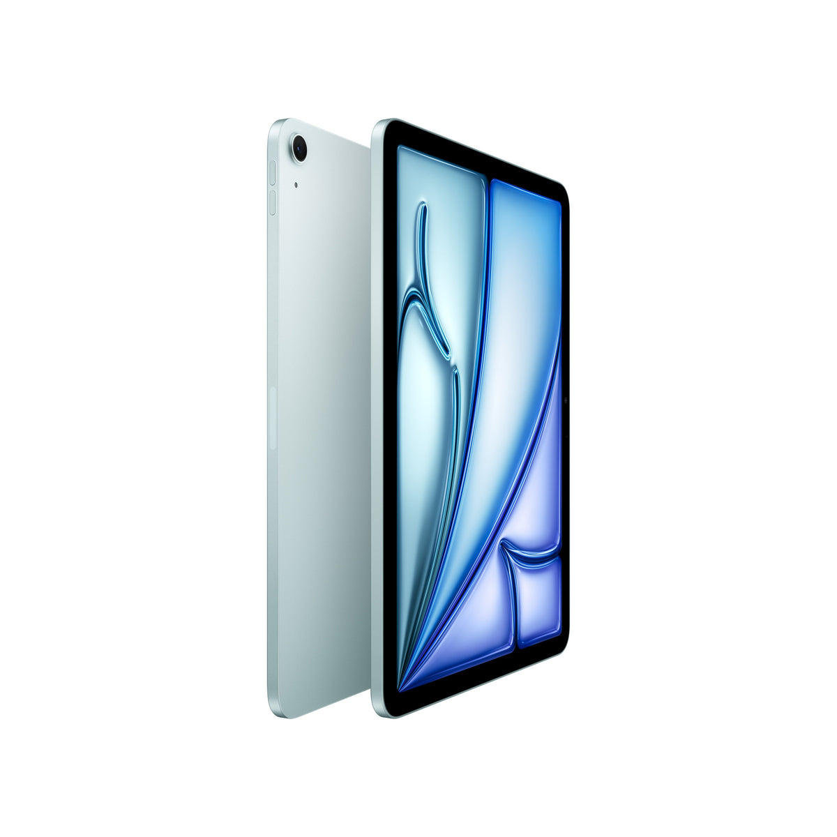 Side view profile of the 11-inch iPad Air Wi-Fi 128GB Blue M4 tablet from Tradeline Egypt.
