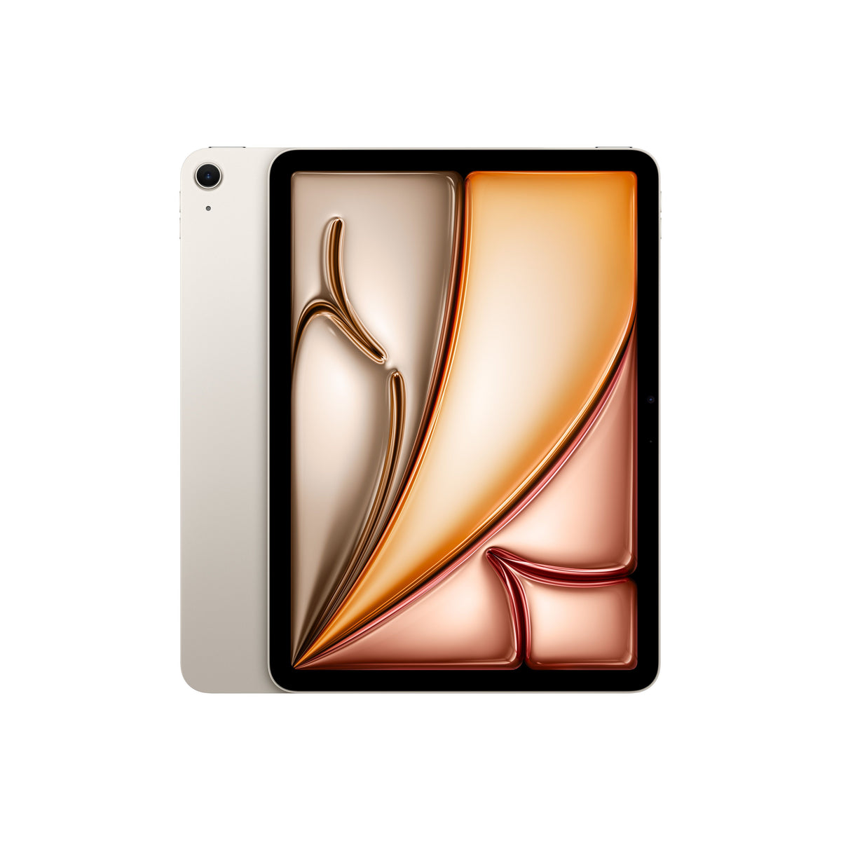 Front and back view display of the 11-inch iPad Air Wi-Fi 128GB Starlight M4 available at Tradeline.