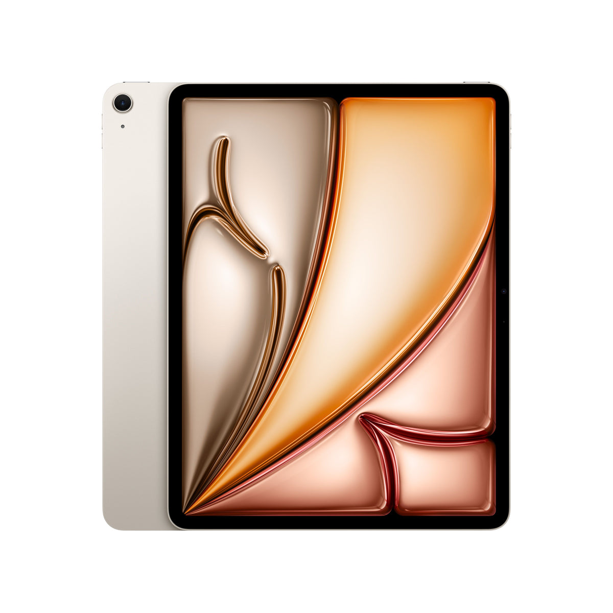 Front and back view display of the 13-inch iPad Air Wi-Fi 256GB Starlight M4 available at Tradeline.
