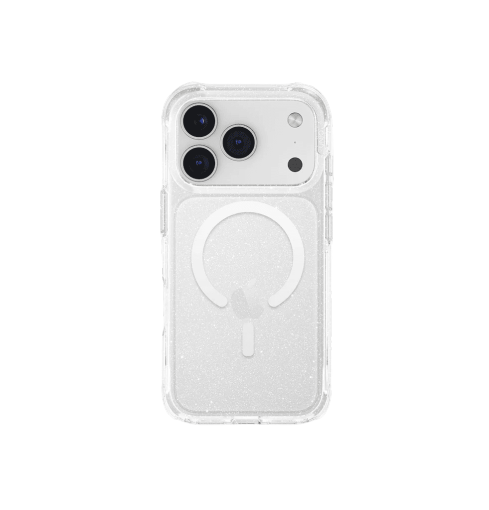 Uniq LifePro Xtreme Tinsel Slim Hybrid Case with MagClick Compatibility for iPhone 17 Pro - Tinsel Lucent