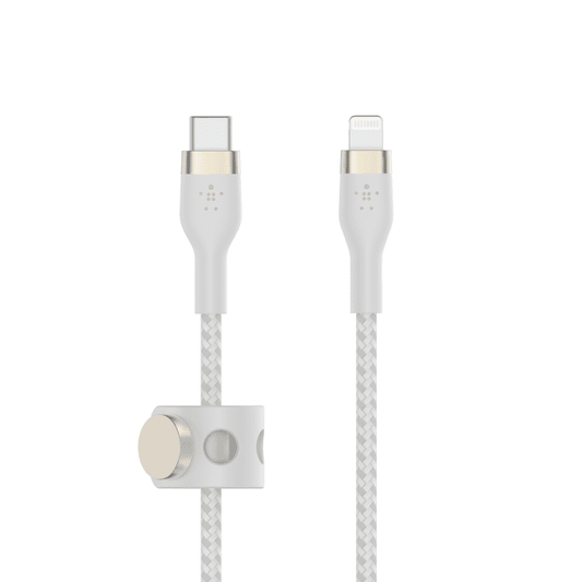 Belkin BOOST↑CHARGE PRO Flex USB-C Cable with Lightning Connector (3M) - White