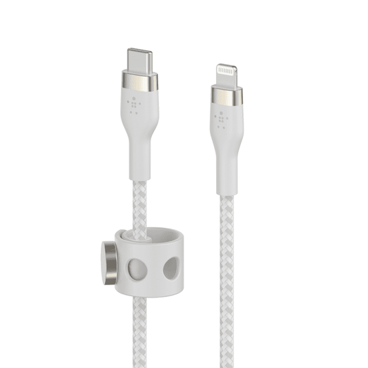 Belkin BOOST↑CHARGE PRO Flex USB-C Cable with Lightning Connector (3M) - White