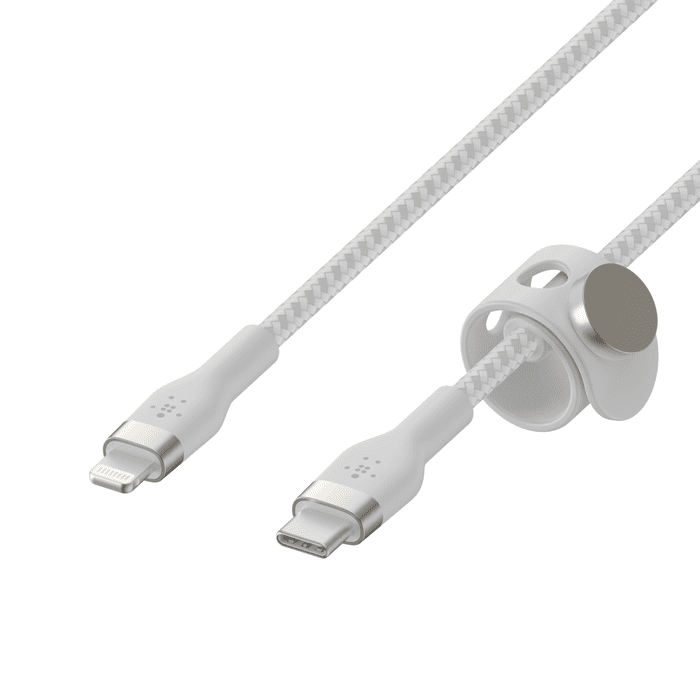 Belkin BOOST↑CHARGE PRO Flex USB-C Cable with Lightning Connector (3M) - White