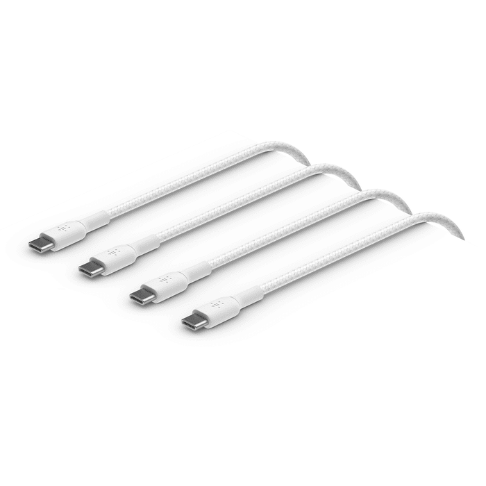 Belkin BoostCharge Braided USB-C to USB-C 1m (2 Pack) - White