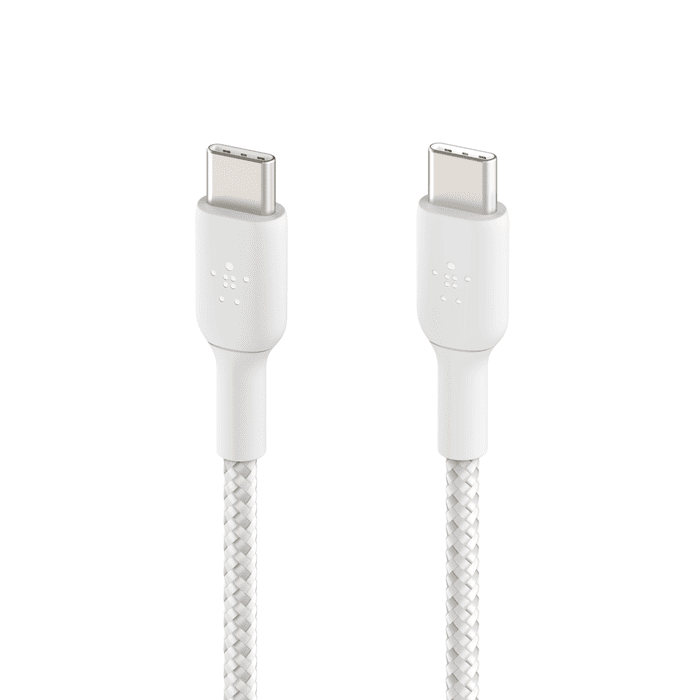 Belkin BoostCharge Braided USB-C to USB-C 1m (2 Pack) - White
