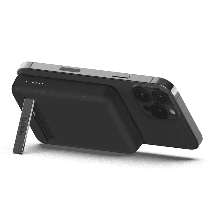 Belkin BoostCharge Magnetic Wireless Power Bank 5K + Stand - Black