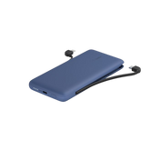 Belkin BoostCharge Plus 10K USB-C Power Bank with Integrated Cables - Blue