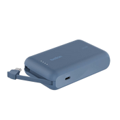 Belkin BoostCharge Power Bank 10K with Integrated Cable USB-C 20W - Blue