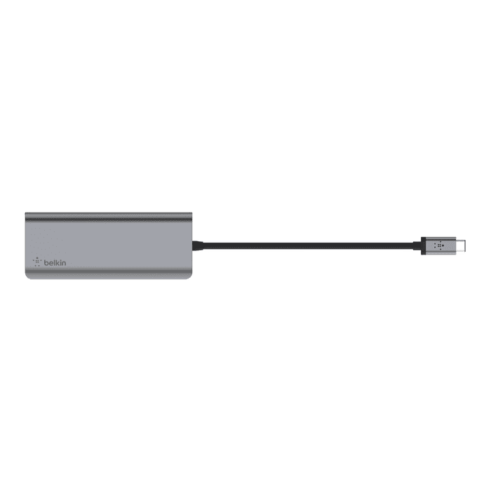محول Belkin Connect USB-C متعدد المنافذ 6 في 1 - رمادي
