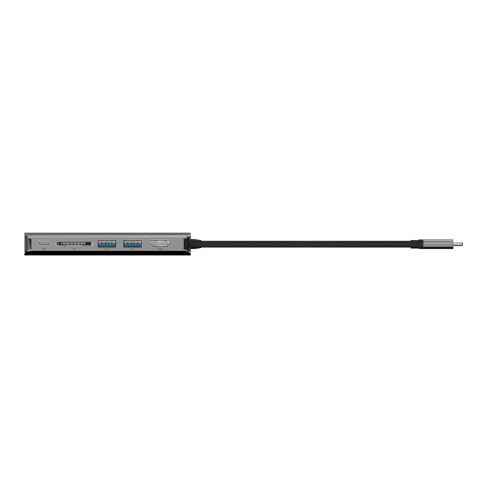 محول Belkin Connect USB-C متعدد المنافذ 6 في 1 - رمادي