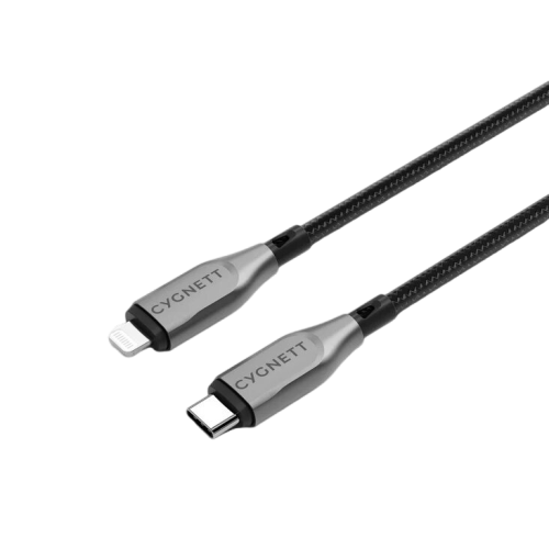 Cygnett Armoured Lightning To USB-C 1m - Black
