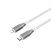 Cygnett Armoured Lightning To USB-C 1m - White