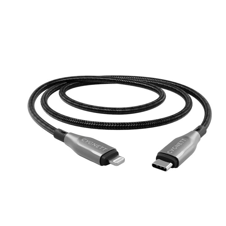 Cygnett Armoured Lightning To USB-C 2m - Black