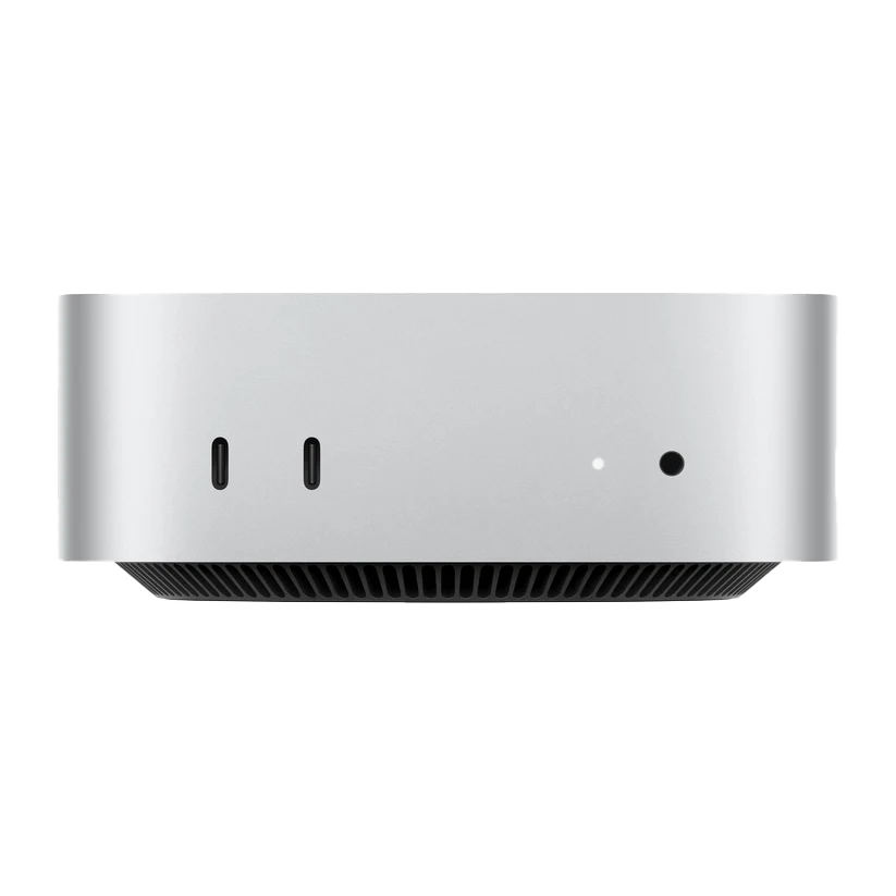 Mac mini: شريحة Apple M4 مع وحدة معالجة مركزية 10 أنوية ووحدة معالجة رسومات 10 أنوية، ووحدة تخزين SSD بسعة 512 جيجابايت - فضي