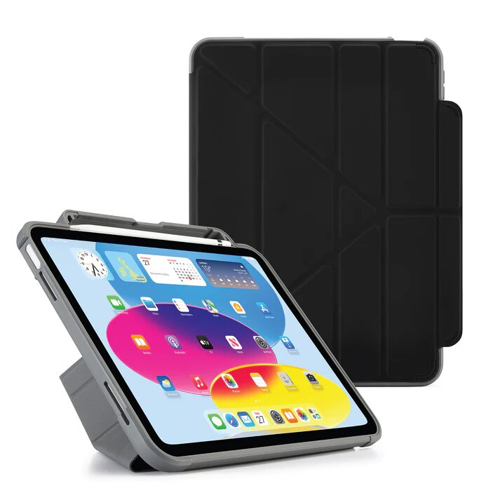 Pipetto iPad 10th Gen (2022) Origami No2 Pencil Shield Case - Black