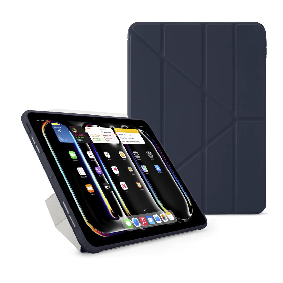 غطاء Pipetto الأصلي لجهاز iPad Pro 11 (2024) من Origami No1 - أزرق داكن