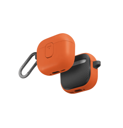 UNIQ CLYDE AIRPODS 4TH GEN LOCK CASE - VOLT ORANGE (VOLT ORANGE/CHARCOAL)
