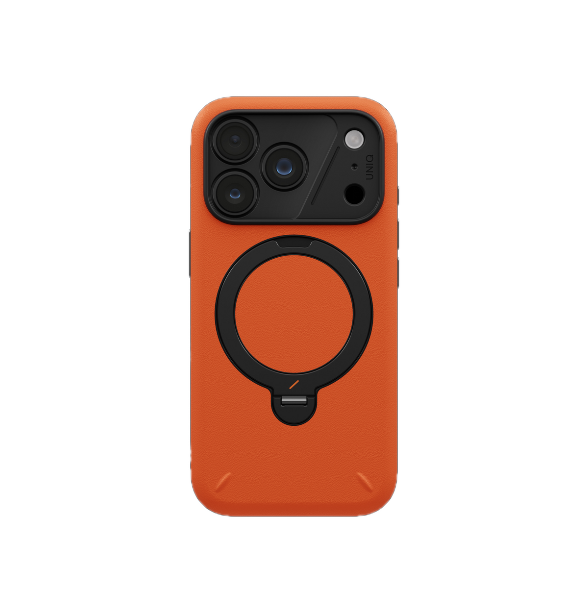 UNIQ HYBRID IPHONE 18 PRO ELIX WITH 360 ROTATING KICKSTAND - VOLT ORANGE