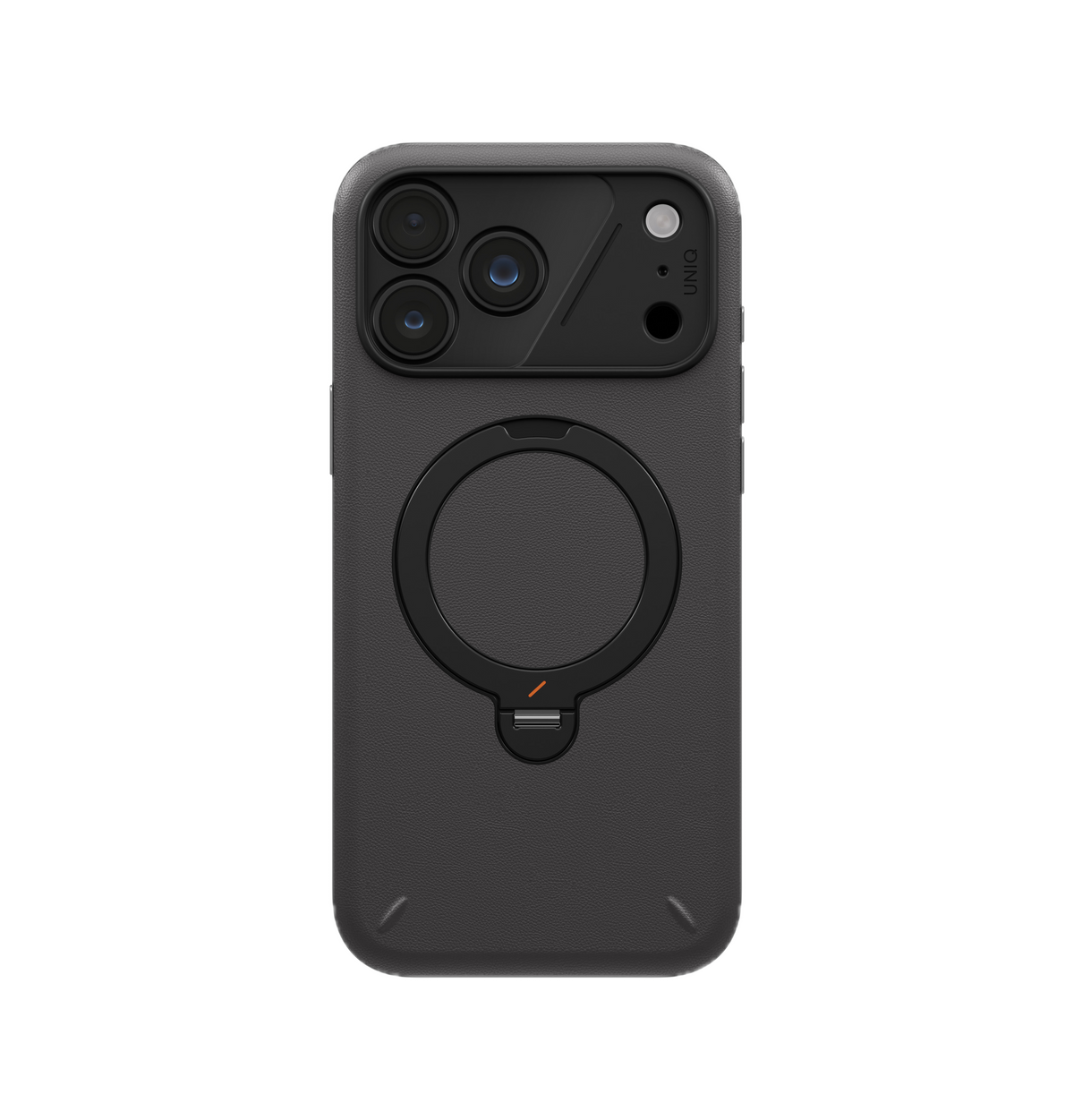 UNIQ HYBRID IPHONE 18 PRO MAX ELIX WITH 360 ROTATING KICKSTAND - CHARCOAL GREY