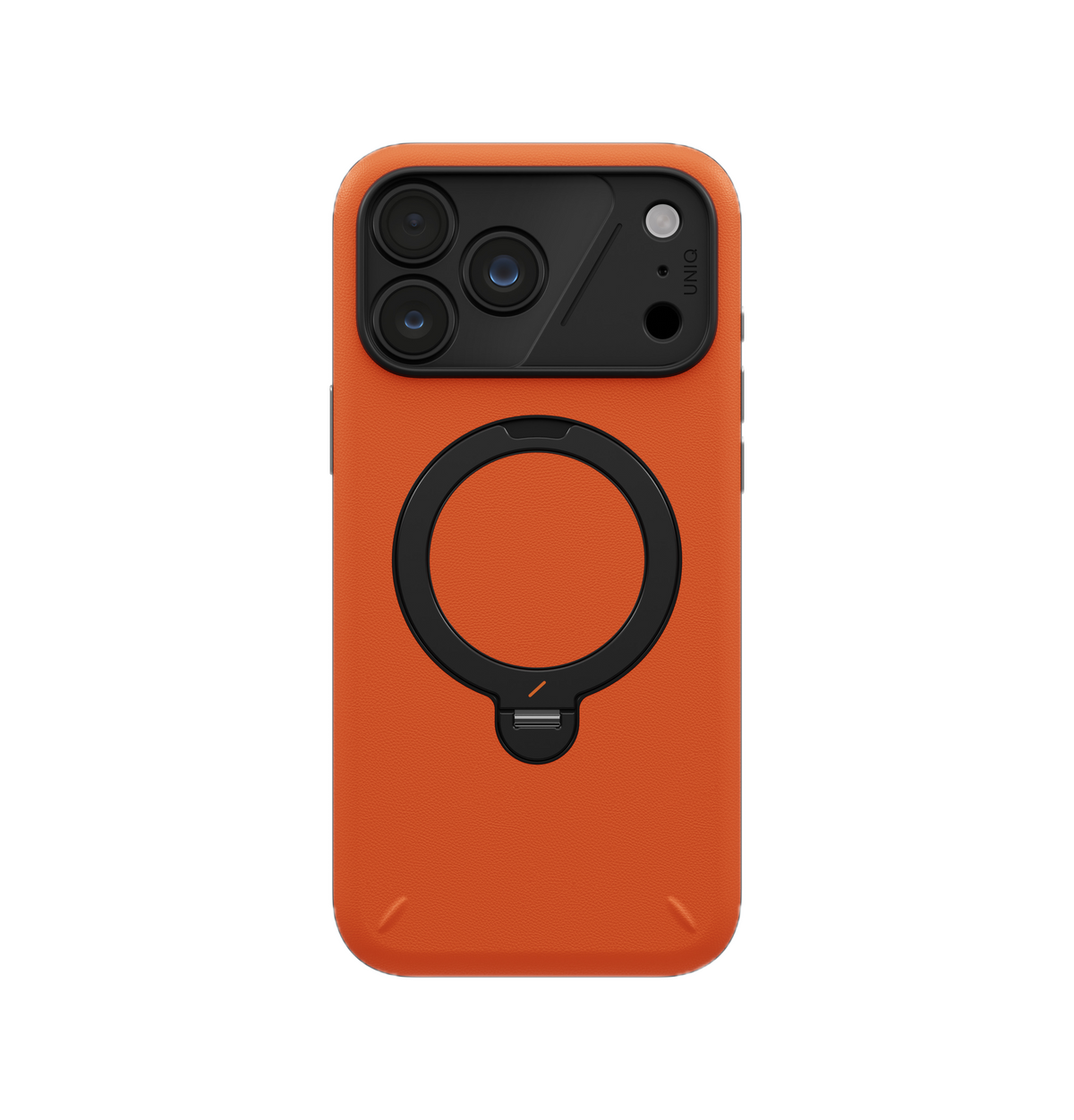 UNIQ HYBRID IPHONE 18 PRO MAX ELIX WITH 360 ROTATING KICKSTAND - VOLT ORANGE