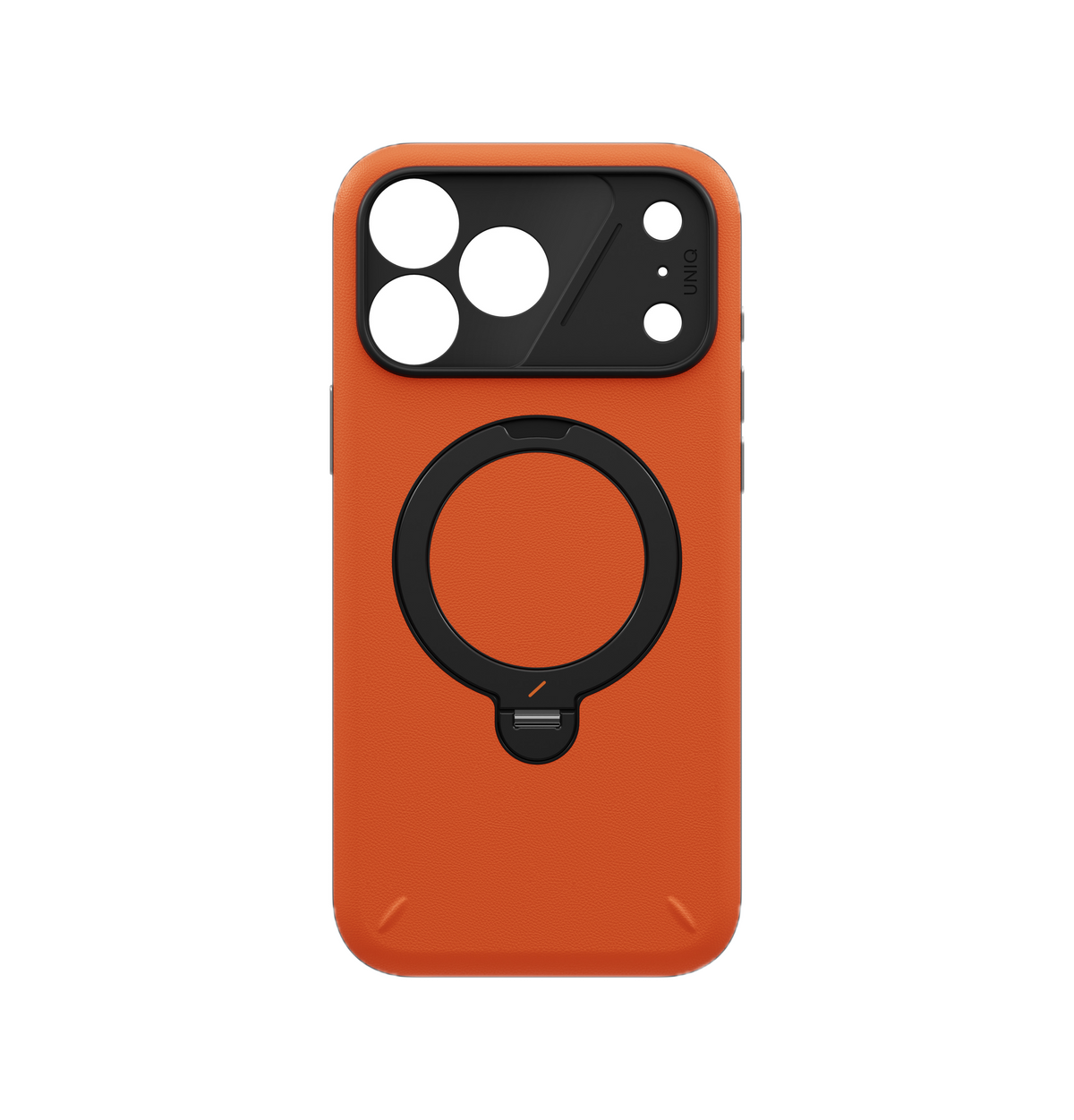 UNIQ HYBRID IPHONE 18 PRO MAX ELIX WITH 360 ROTATING KICKSTAND - VOLT ORANGE