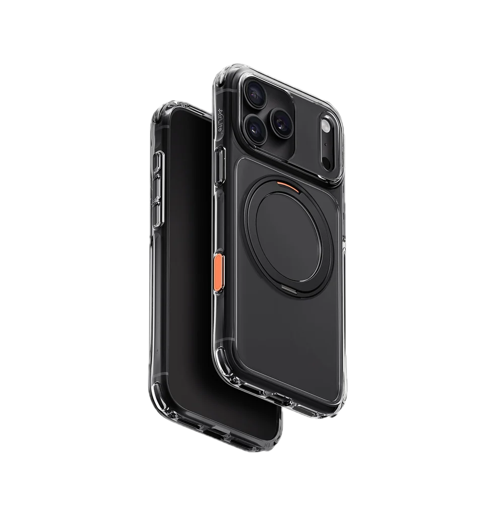 UNIQ HYBRID IPHONE 18 PRO MAX SWIVIX WITH 360 ROTATING KICKSTAND - CARBON BLACK