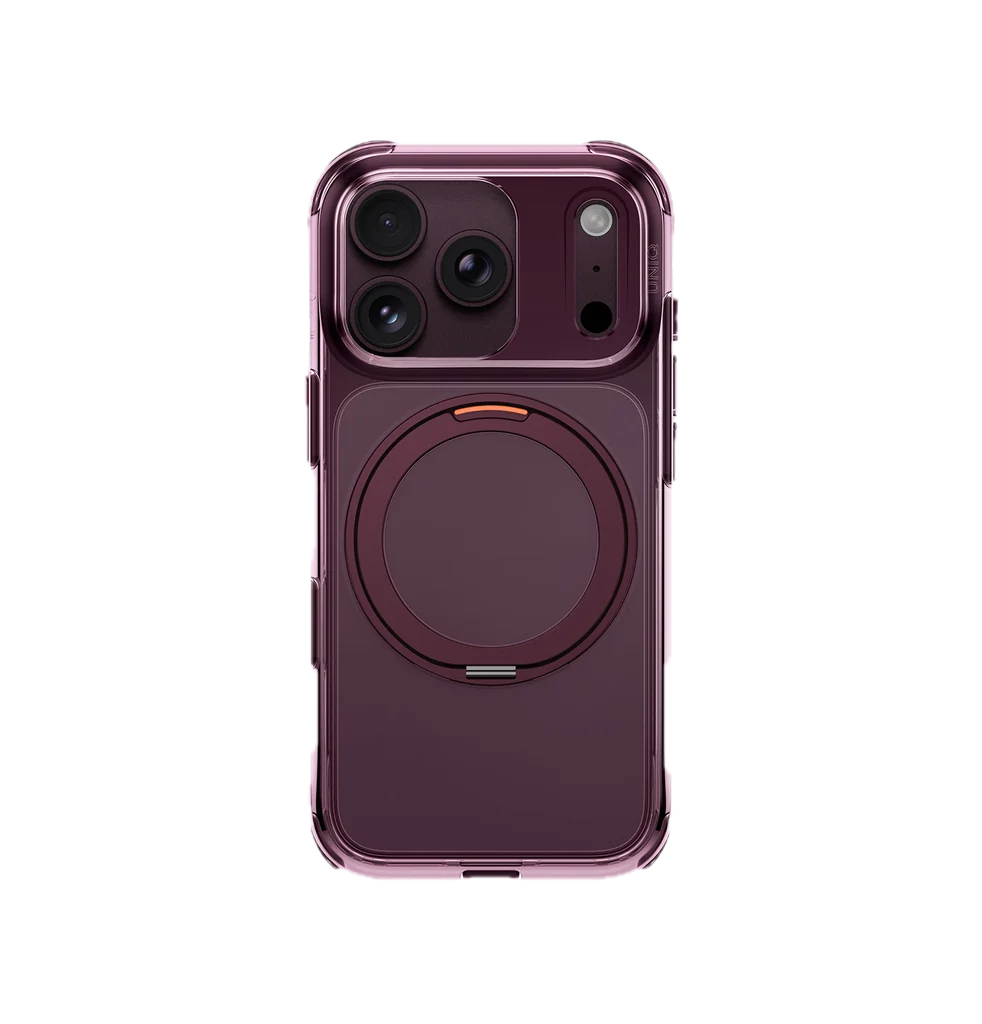 UNIQ HYBRID IPHONE 18 PRO MAX SWIVIX WITH 360 ROTATING KICKSTAND - DEEP BURGUNDY