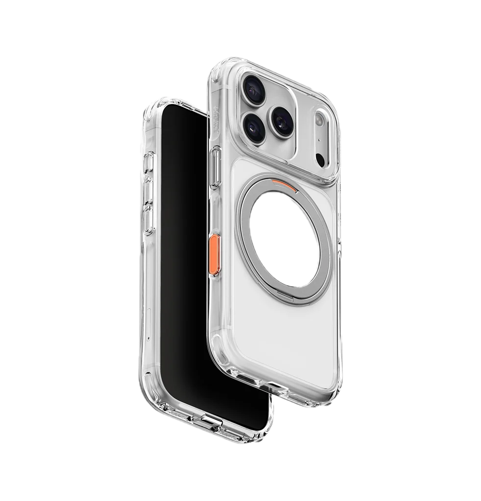UNIQ HYBRID IPHONE 18 PRO SWIVIX WITH 360 ROTATING KICKSTAND - LUCENT CLEAR