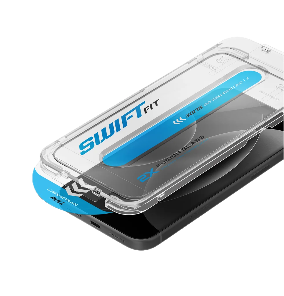 UNIQ OPTIX SWIFTFIT VIVID (DX2) APPLICATOR IPHONE 18 PRO GLASS SCREEN PROTECTOR - CLEAR