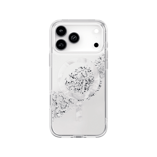 Uniq COEHL CRYSTELLE iPhone 17 Pro Max MagClick Magnetic Charging Compatible - Sparkling Silver