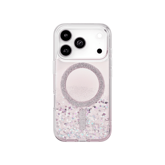 Uniq COEHL SOLÉA iPhone 17 Pro MagClick Magnetic Charging Compatible - Glitter Hearts