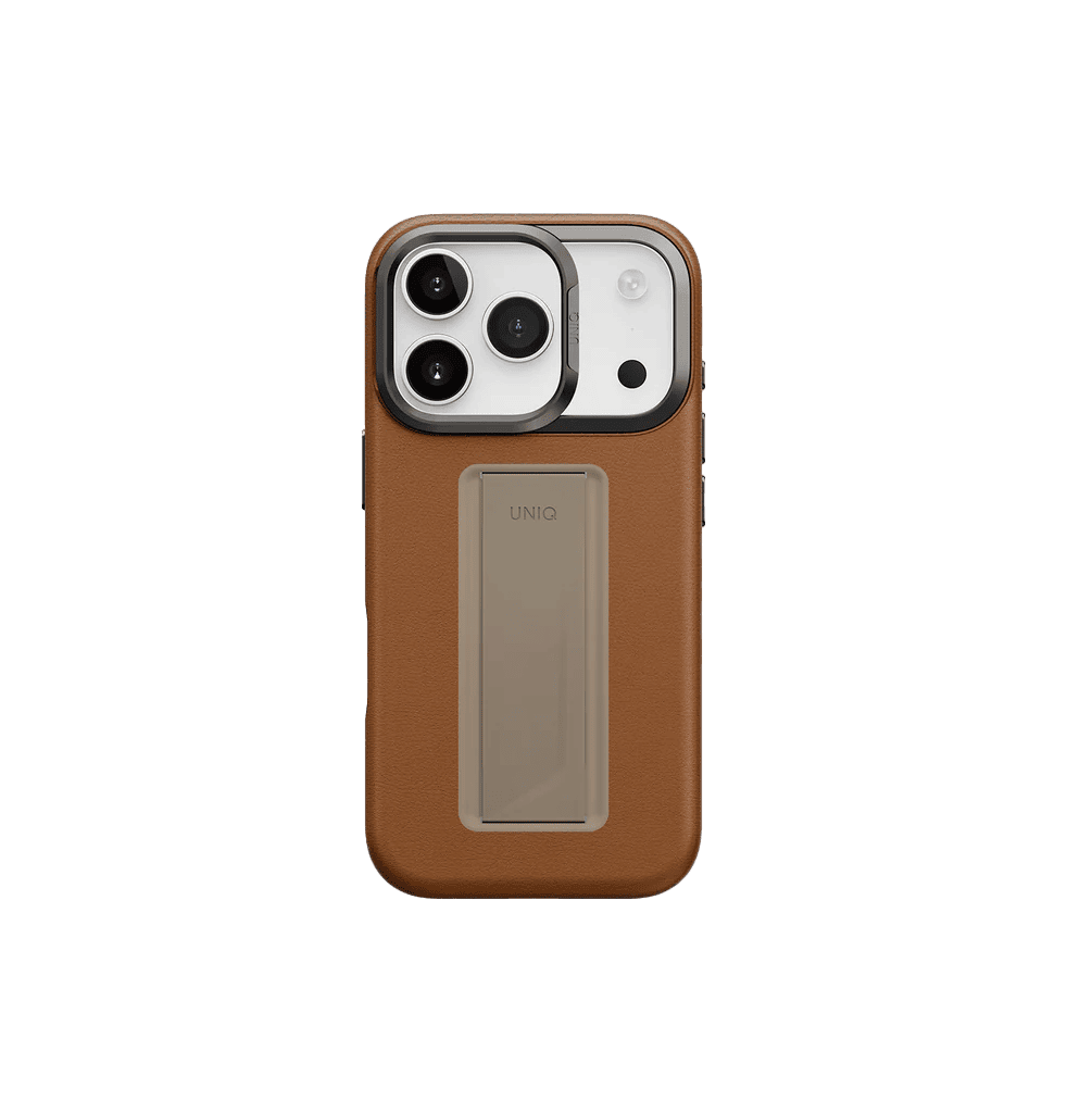 Uniq Heldro Pro FlexGrip Leatherette Case for iPhone 17 Pro - Caramel