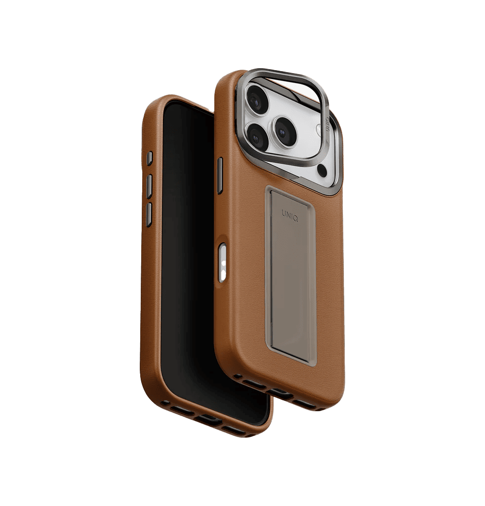 Uniq Heldro Pro FlexGrip Leatherette Case for iPhone 17 Pro Max - Caramel